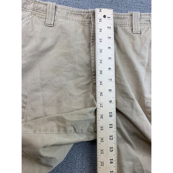 Y2K Lee Dungarees Men's Size 34 Cargo Shorts Beige Work‎ Outdoors HIking - Picture 7 of 10